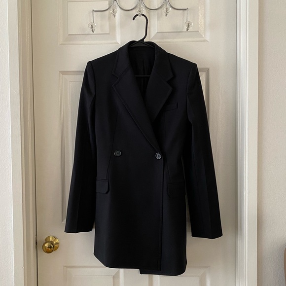 Helmut Lang black wool blazer coat XS - Picture 1 of 6